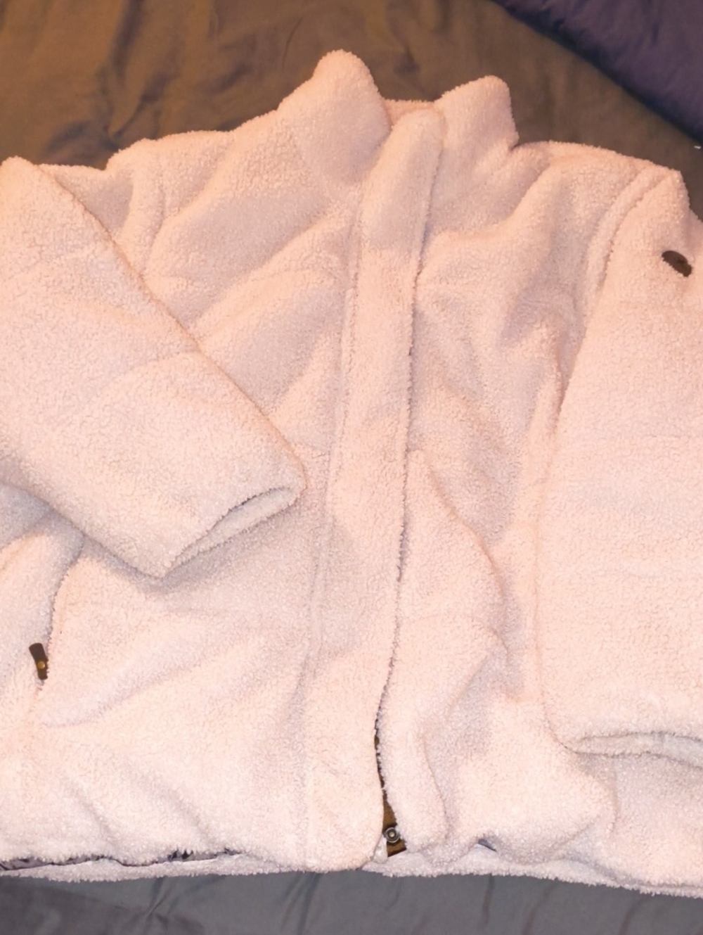 ZeroXposur Plush Sherpa Jacket in Off White